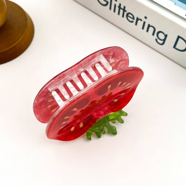 Tomato Slice Hair Claw