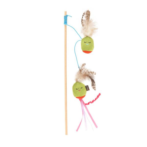 Purrfectly Pitted Cat Wand Toy