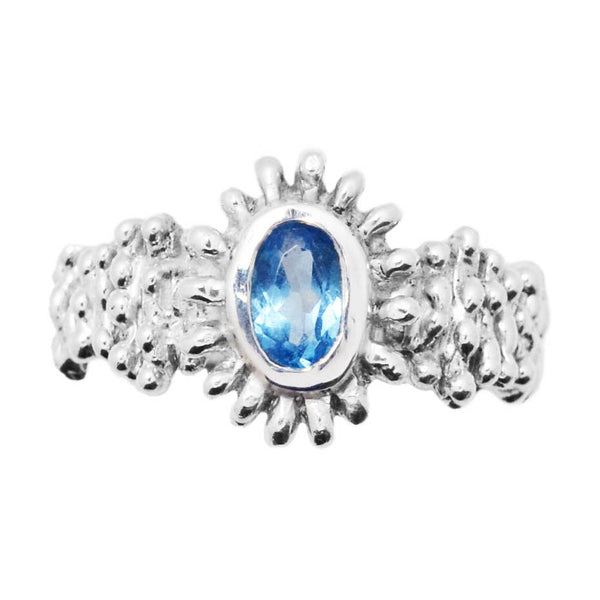Siren's Tears Blue Topaz Ring in Sterling Silver