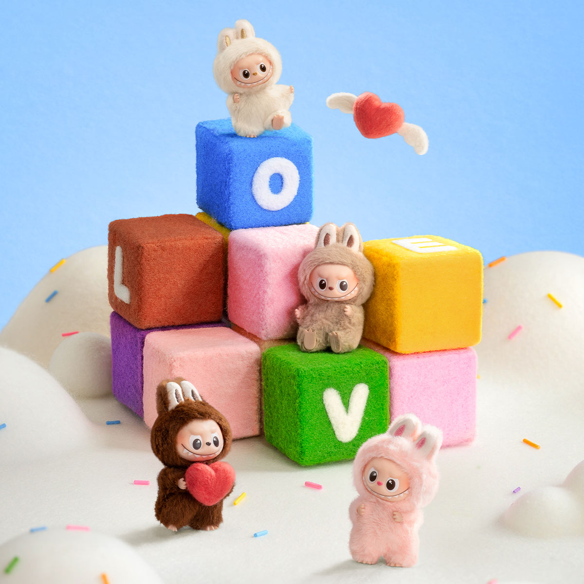 Labubu PIN FOR LOVE ぬいぐるみ(A-M) ピース 4個 The Monsters - Labubu V4 - Pin For Love (A-M) – All The Feels