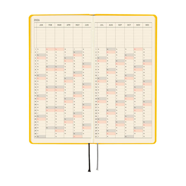 Hobonichi Techo 2026 Weeks Mega: Full Moon Yellow