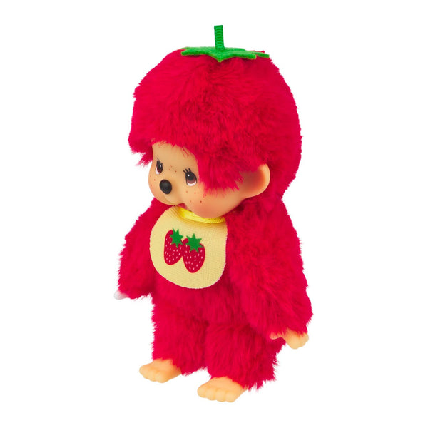 Monchhichi Fruit Color Plush Doll - Strawberry Red