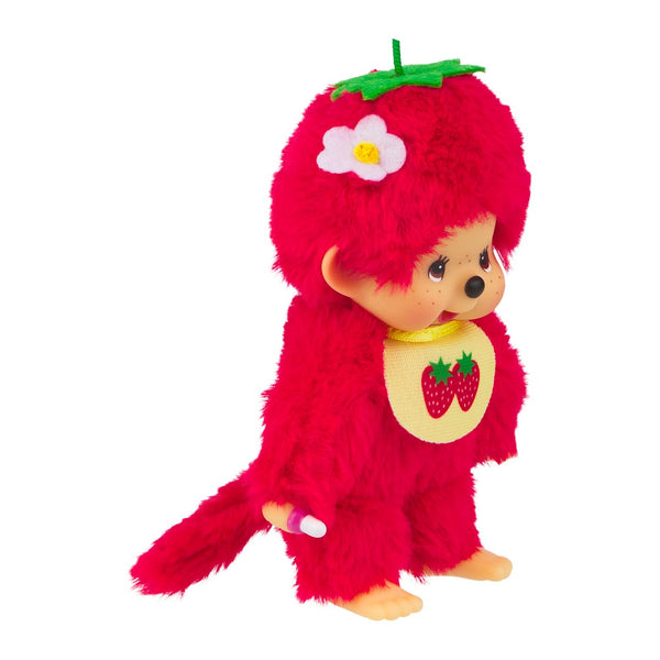 Monchhichi Fruit Color Plush Doll - Strawberry Red