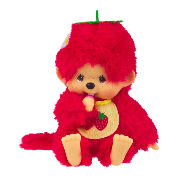 Monchhichi Fruit Color Plush Doll - Strawberry Red
