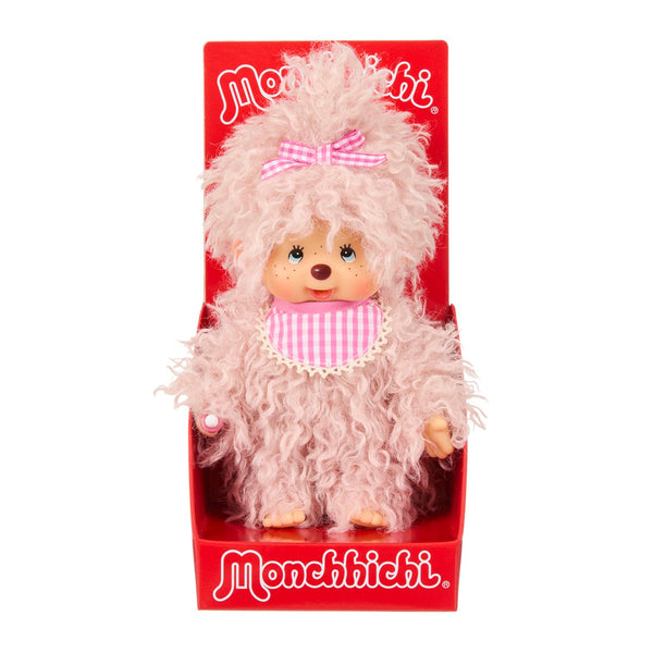 Monchhichi Girl Fluff Pink Plush