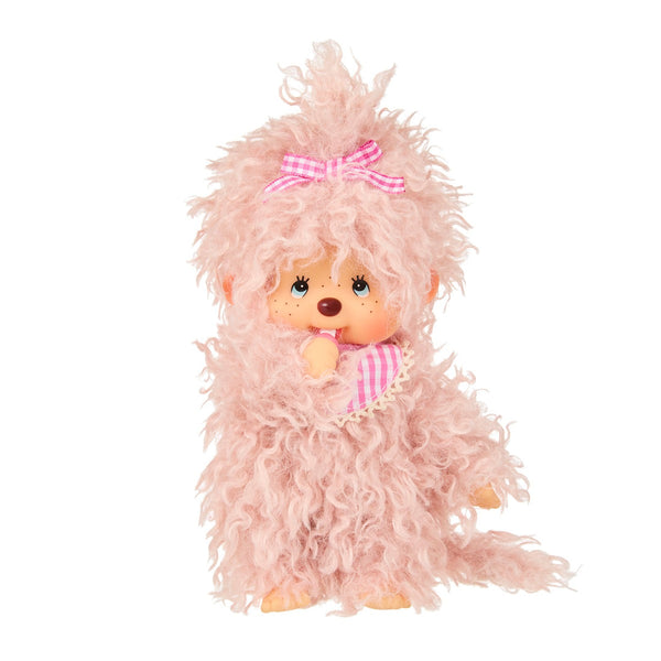 Monchhichi Girl Fluff Pink Plush