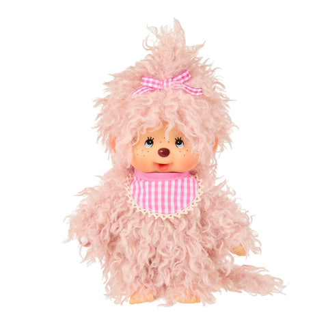 Monchhichi Girl Fluff Pink Plush