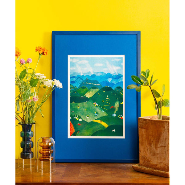 Chaîne Des Puys Risograph Print