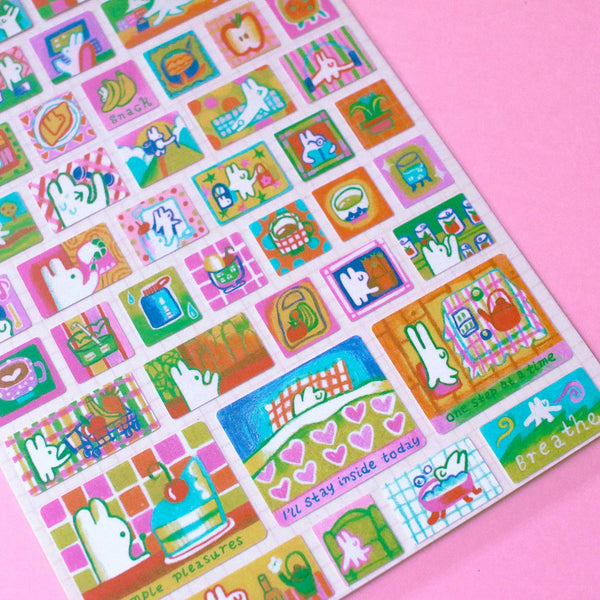 'My Daily Routine' Matte A6 Sticker Sheet