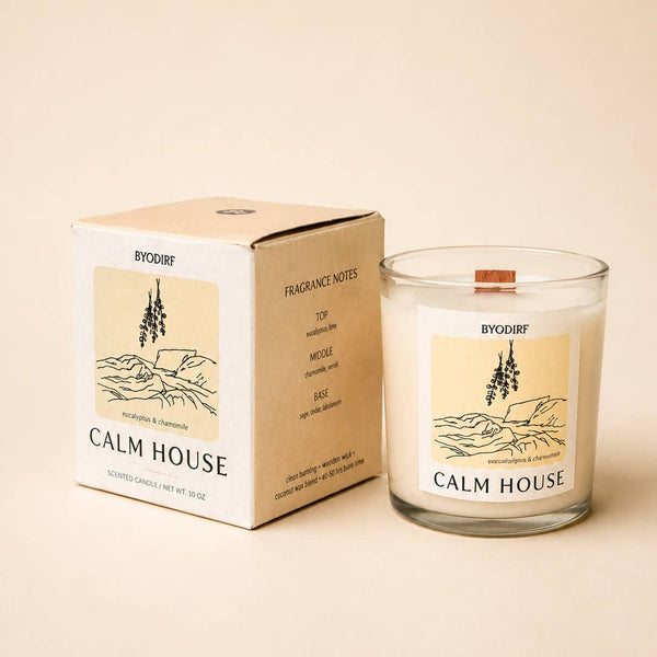 Calm House Candle - Eucalyptus & Chamomille