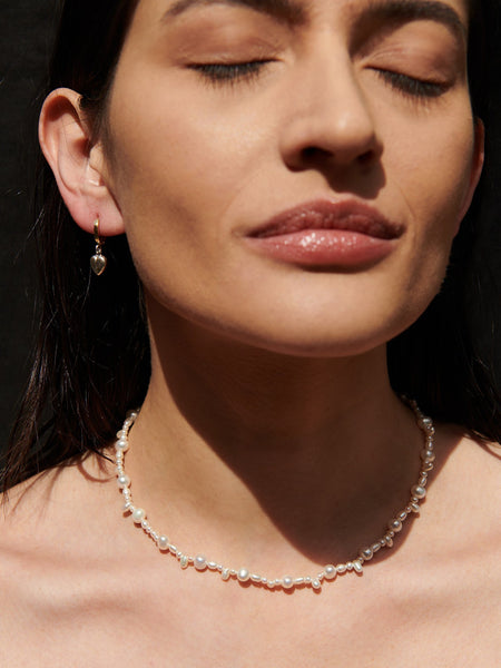 Gordita Heart Huggies in Mixed Metals