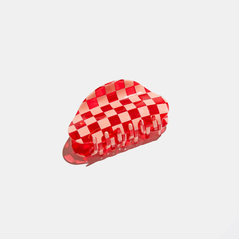 Checker Claw - Peach/Red