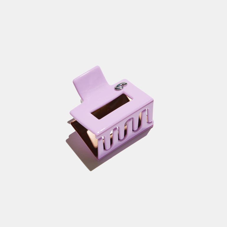 Midi Box Claw - Lilac/Brown