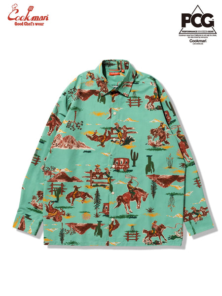 Cookman Work Shirts Long Sleeve - Western: Light Blue