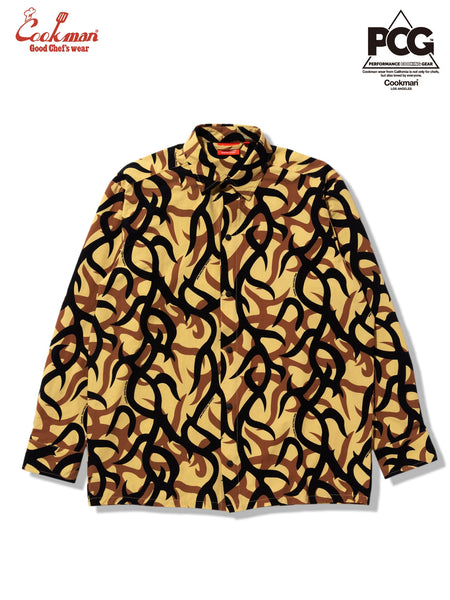 Cookman Work Shirts Long Sleeve - Tribal Camo: Beige