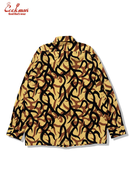 Cookman Work Shirts Long Sleeve - Tribal Camo: Beige