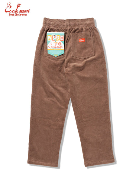 Cookman Chef Pants Corduroy Semiwide - Cocoa