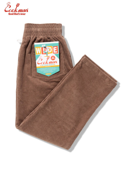 Cookman Chef Pants Corduroy Semiwide - Cocoa