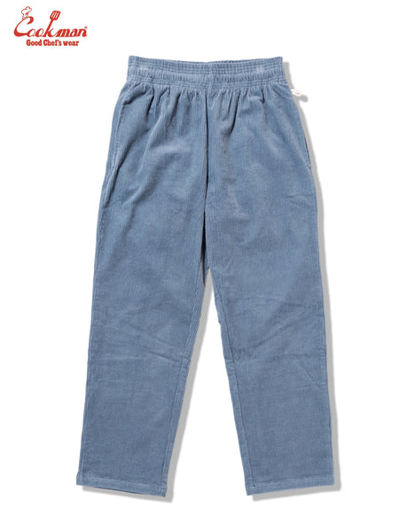 Cookman Chef Pants Corduroy Semiwide - Blue Gray