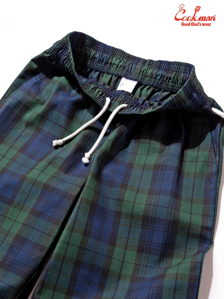 Cookman Chef Pants High-Wide - Black Watch Plaid