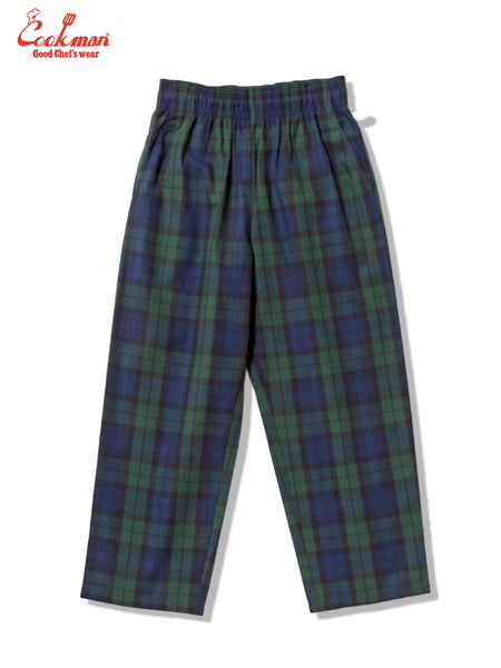 Cookman Chef Pants High-Wide - Black Watch Plaid