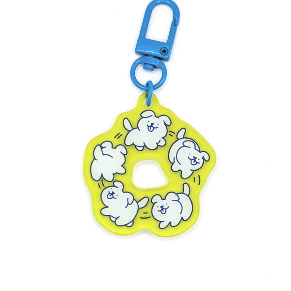 Cartoon Dog Donut Acrylic Keychain