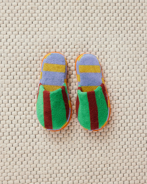 Terry Stripe Slippers - Nicolas