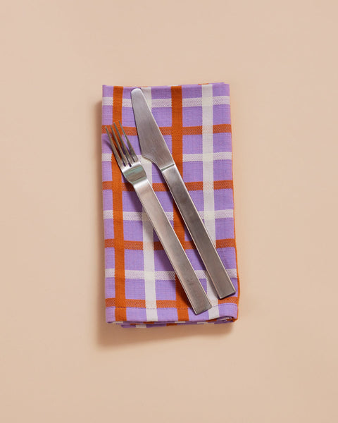 Woven Plaid Napkins Set