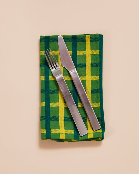 Woven Plaid Napkins Set