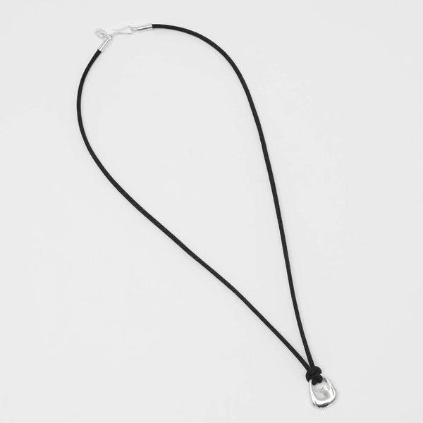 Odette Necklace in Black and Sterling Silver