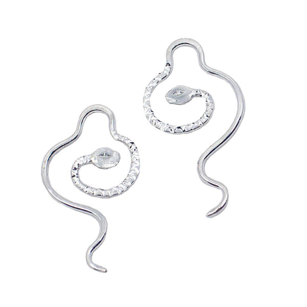 Sterling Silver Little Viper Hoop