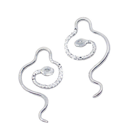 Sterling Silver Little Viper Hoop