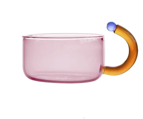 Heat Resistant Glass Cup - Pink
