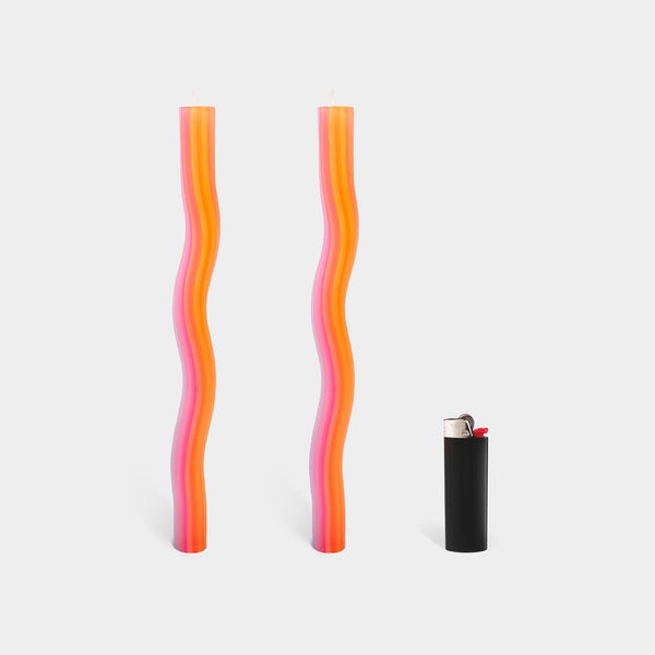 Wiggle Candles 11" - Orange (2 Pack)