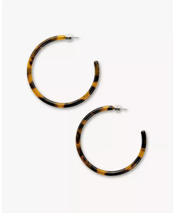 Large Hoops in Dark Tortoise