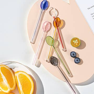 Colorful Candy Glass Spoon