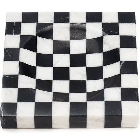Checkered Ashtray - Marble
