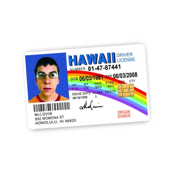 McLovin Id Credit Card Skin
