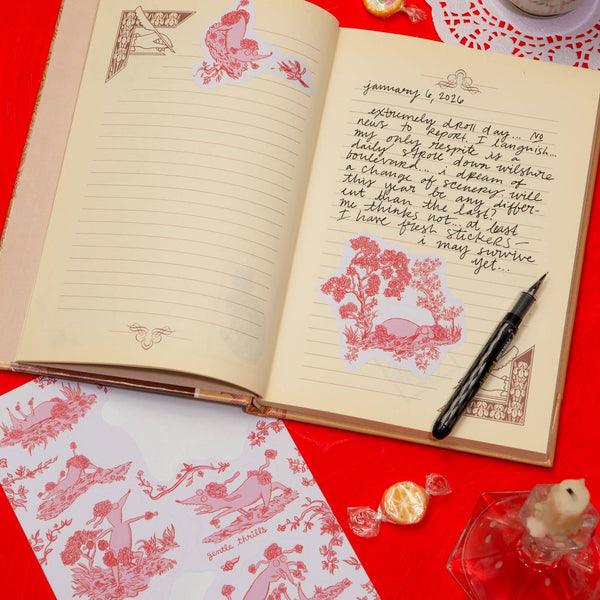 Toile D'ennui Poodles Sticker Sheet