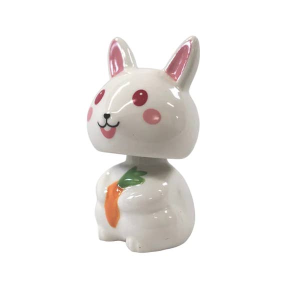 Ceramic Rabbit Bobble Head