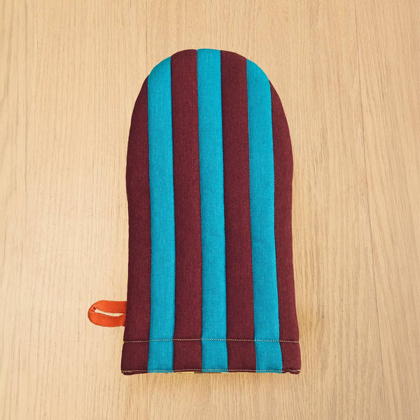 Striped Oven Mitt - Dragonfly