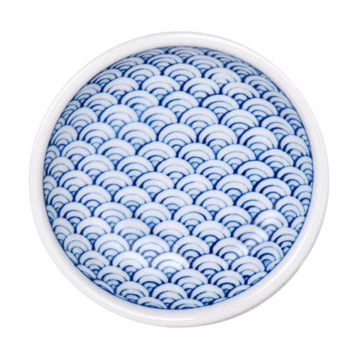Seigaiha Waves Porcelain Sauce Dish