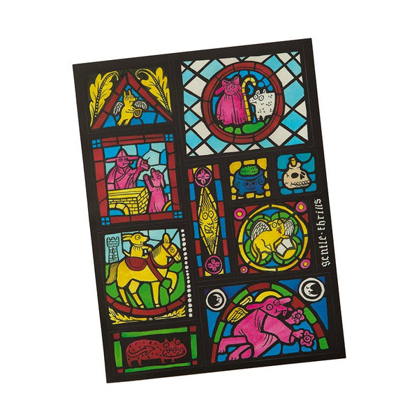Stained Glass Designs Sticker Sheet
