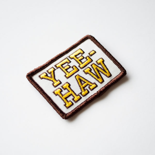 Yee-Haw Embroidered Iron On Patch