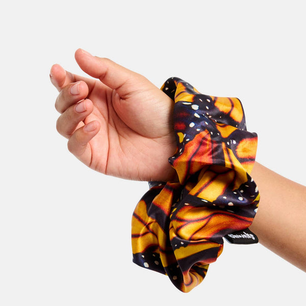 Silk Scrunchy - Large Monarch