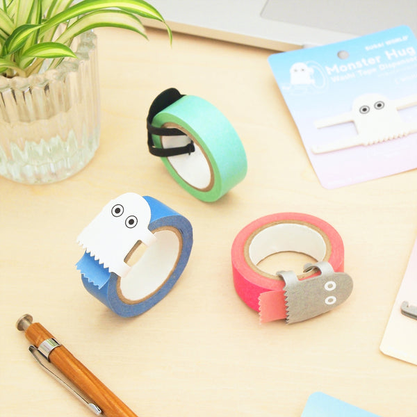 Hug Washi Tape Dispenser - White Monster