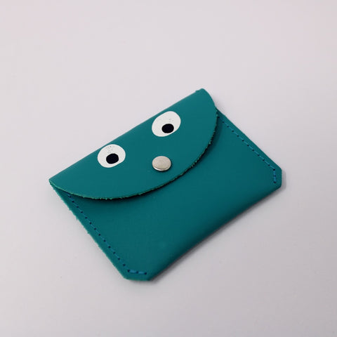 Googly Eye Mini Coin Purse - Turquoise