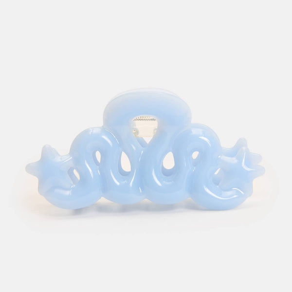 Small Star Loop Claw - Baby Blue