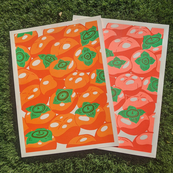 Persimmons Risograph Print