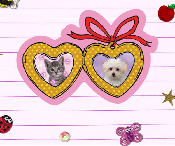 Heart Locket Lenticular Sticker